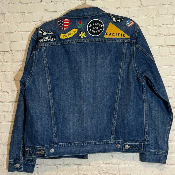 LEVI’S Ex-Boyfriend Patchwork Trucker Jean Jacket - Picture 9 of 11